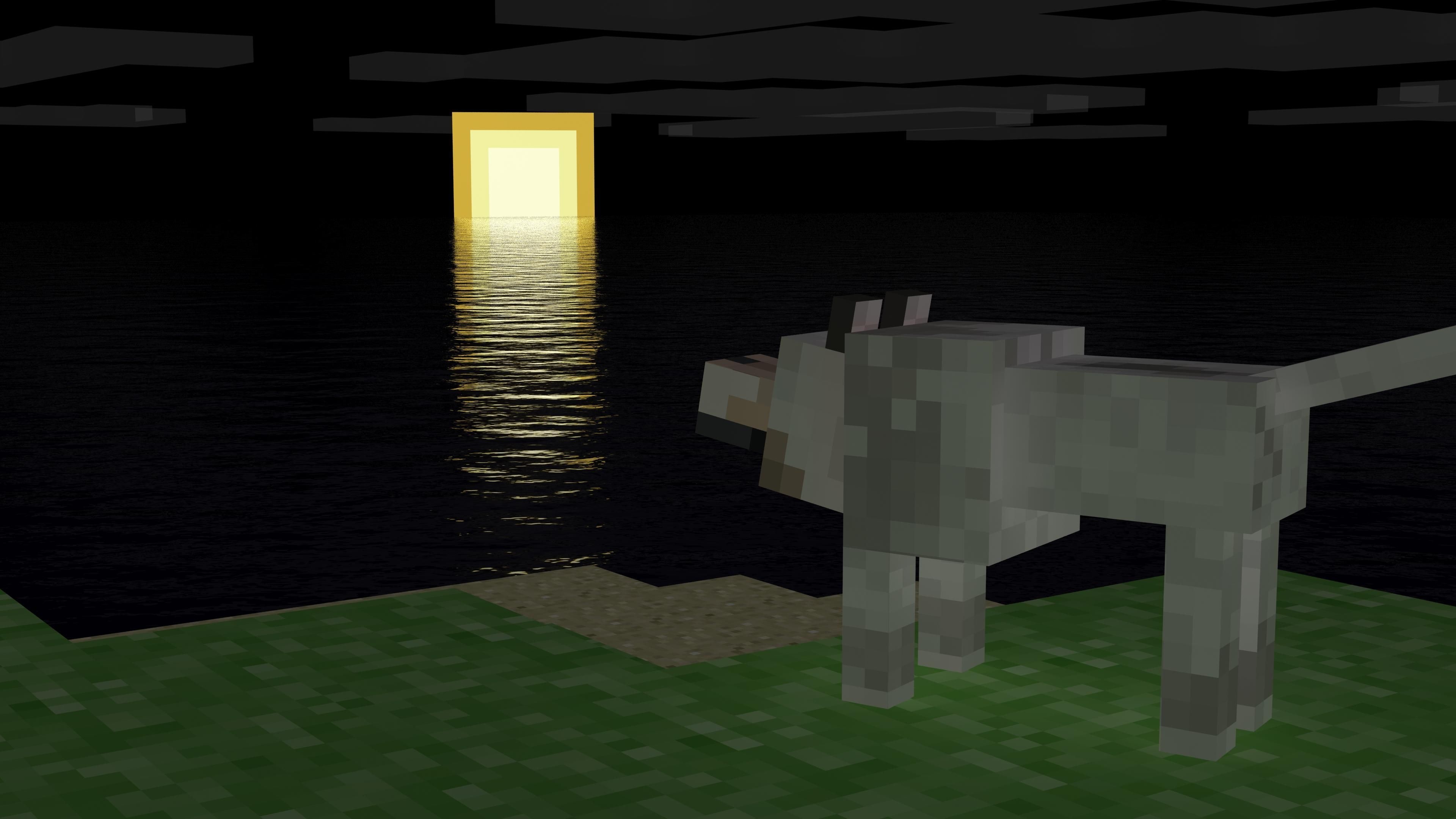 3840x2160 Minecraft Wolf Wallpaper Free Minecraft Wolf Background, Desktop