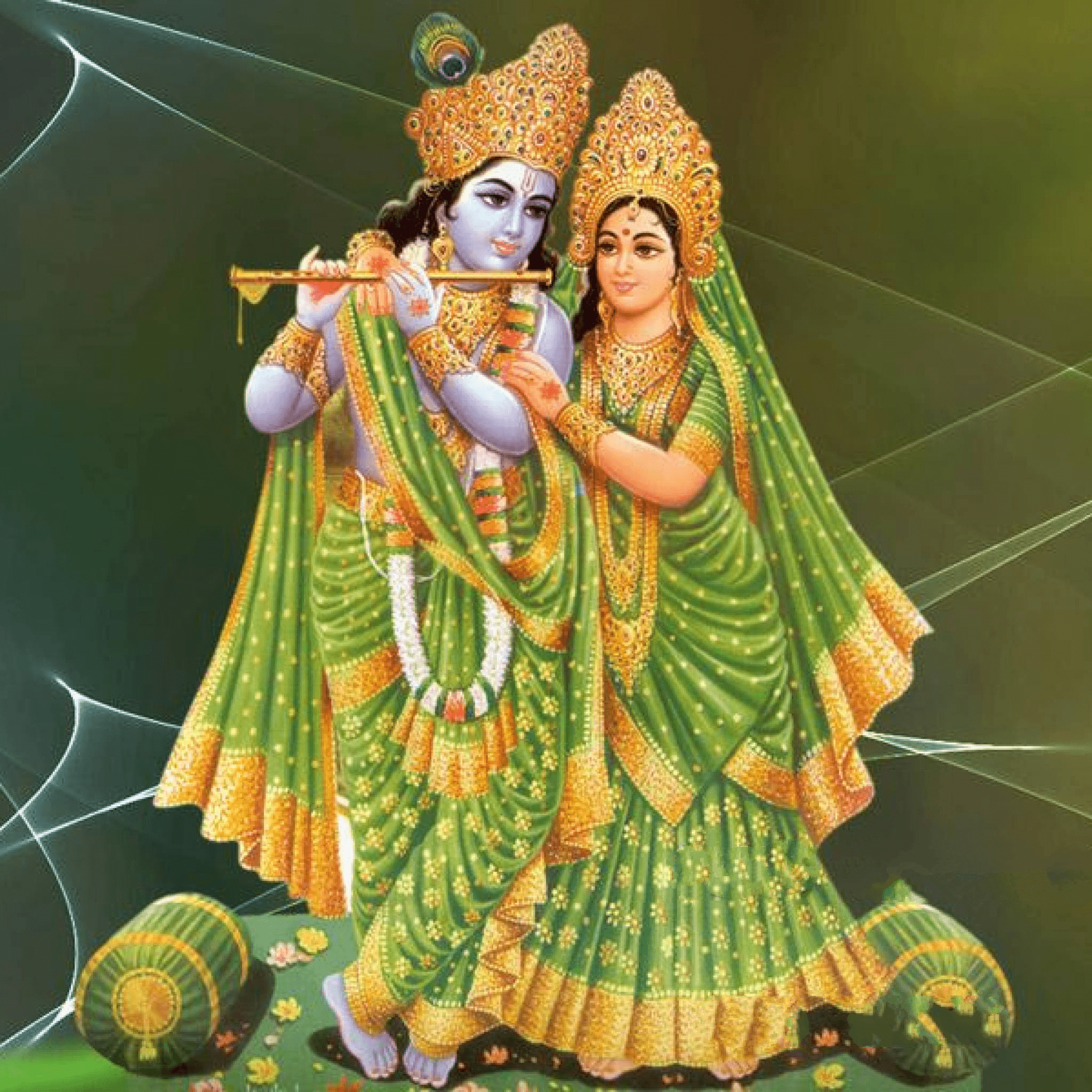 2050x2050 Download God Couple Radha Krishna 2048 x 2048 Wallpaper, Phone