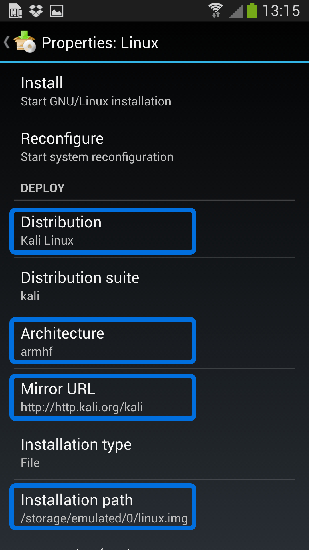 1080x1920 Kali Linux on Android using Linux Deploy, Phone