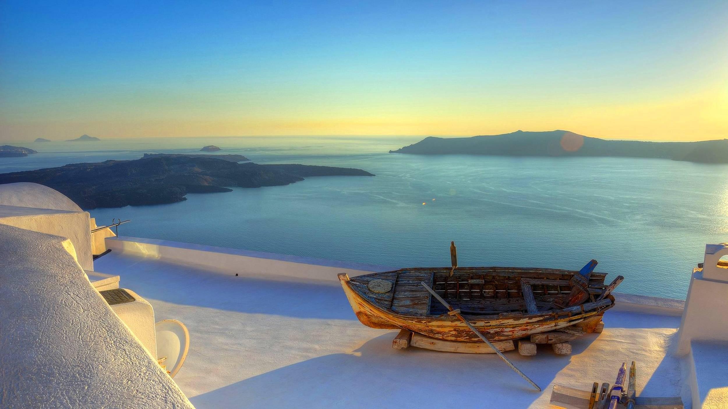 2500x1410 Santorini HD Wallpaper, Desktop