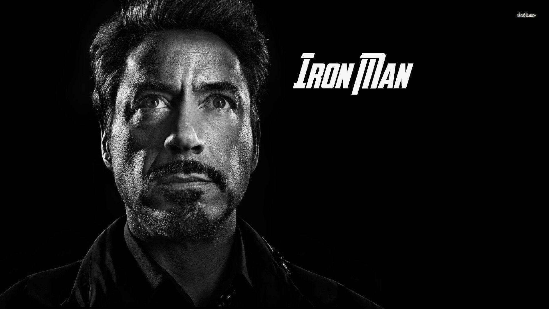 1920x1080 Black and white Tony Stark Avengers wallpaper, Desktop