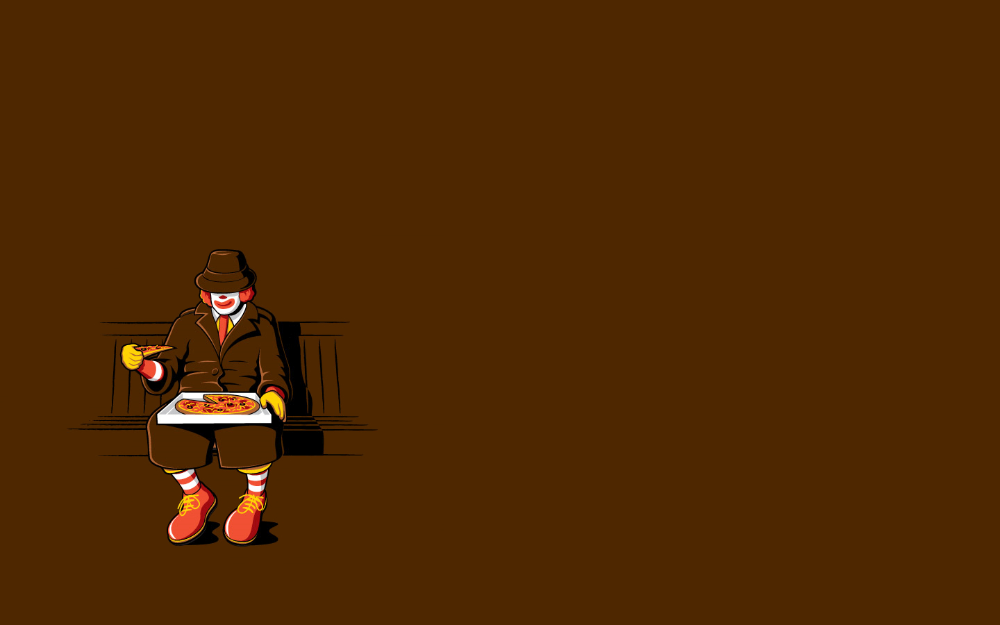 1440x900 Wallpaper Of Ronald McDonald Having A Pizza, Desktop