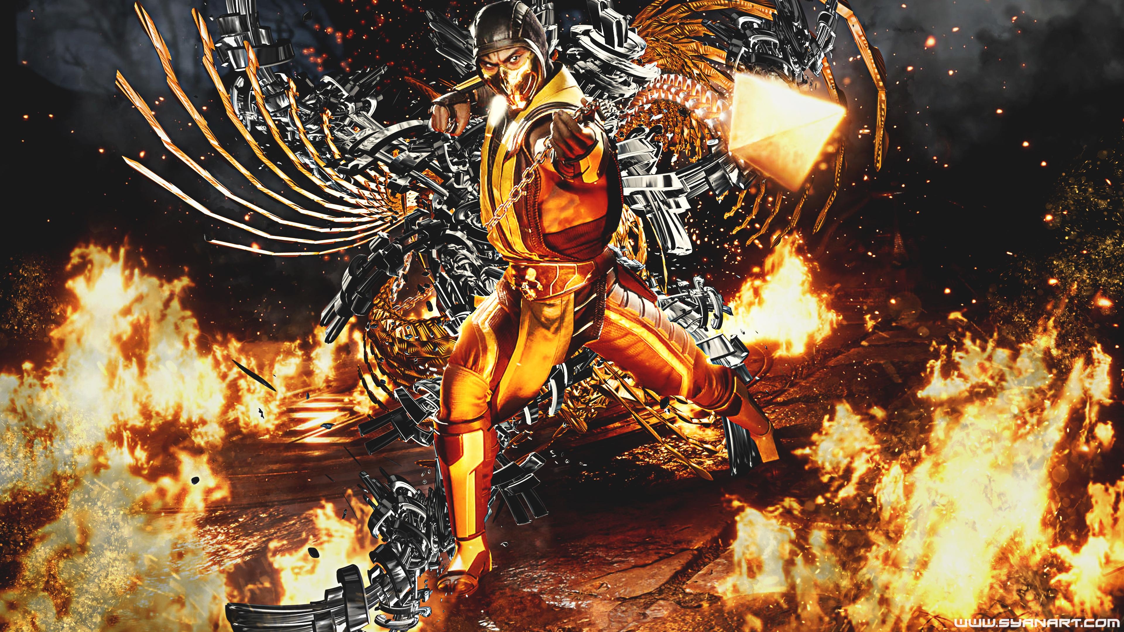 3840x2160 Mortal Kombat 11 Classic Scorpion 4K Wallpaper SyanArt Station, Desktop