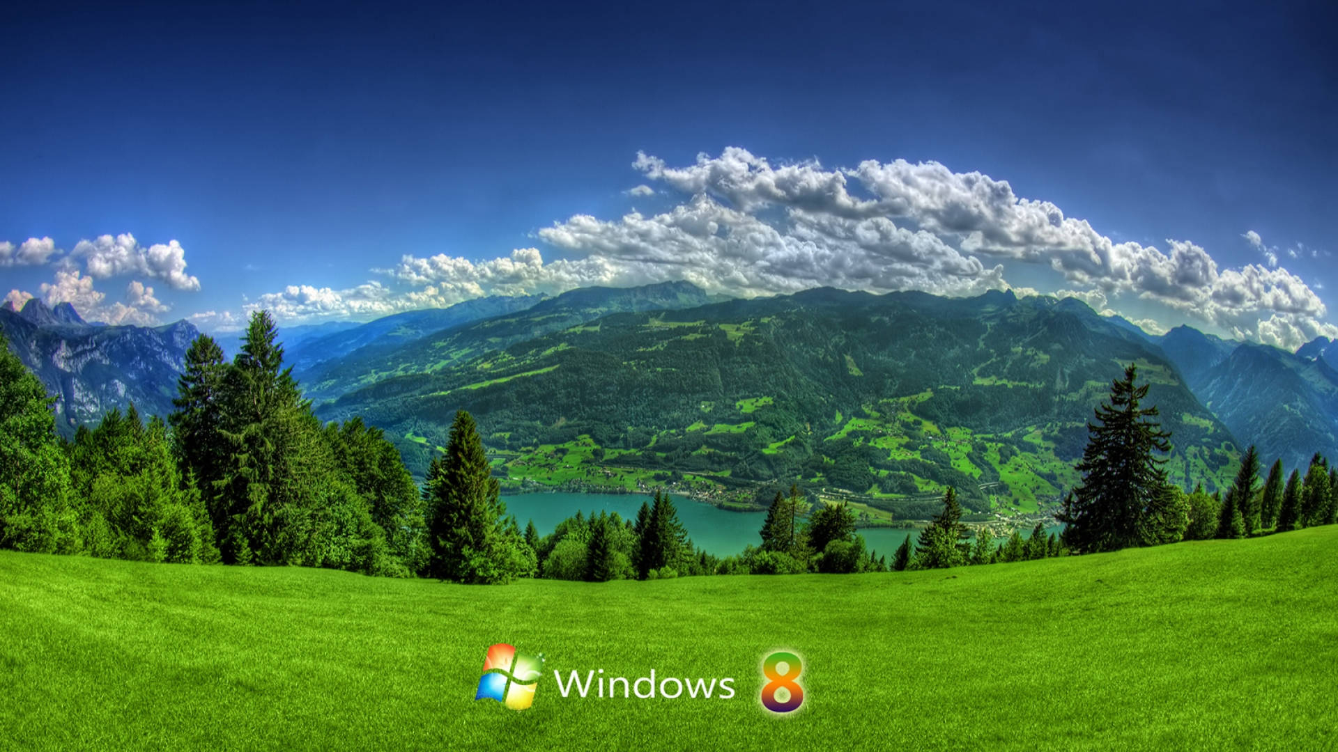 1920x1080 Download Green Field Windows 8 Nature Background Wallpaper, Desktop