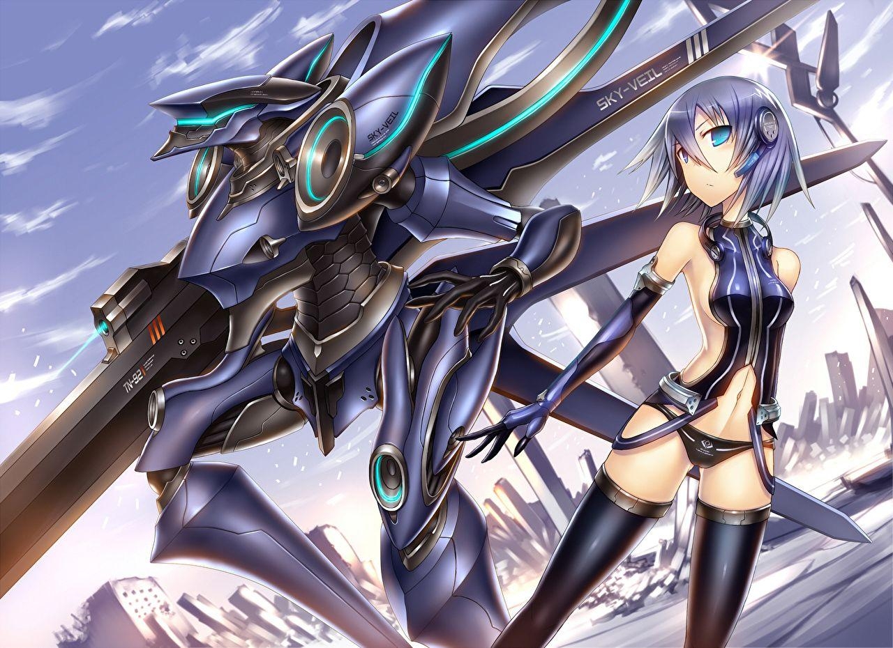 1280x930 image Robot Headphones gia, original Anime Girls Fantasy Technics, Desktop