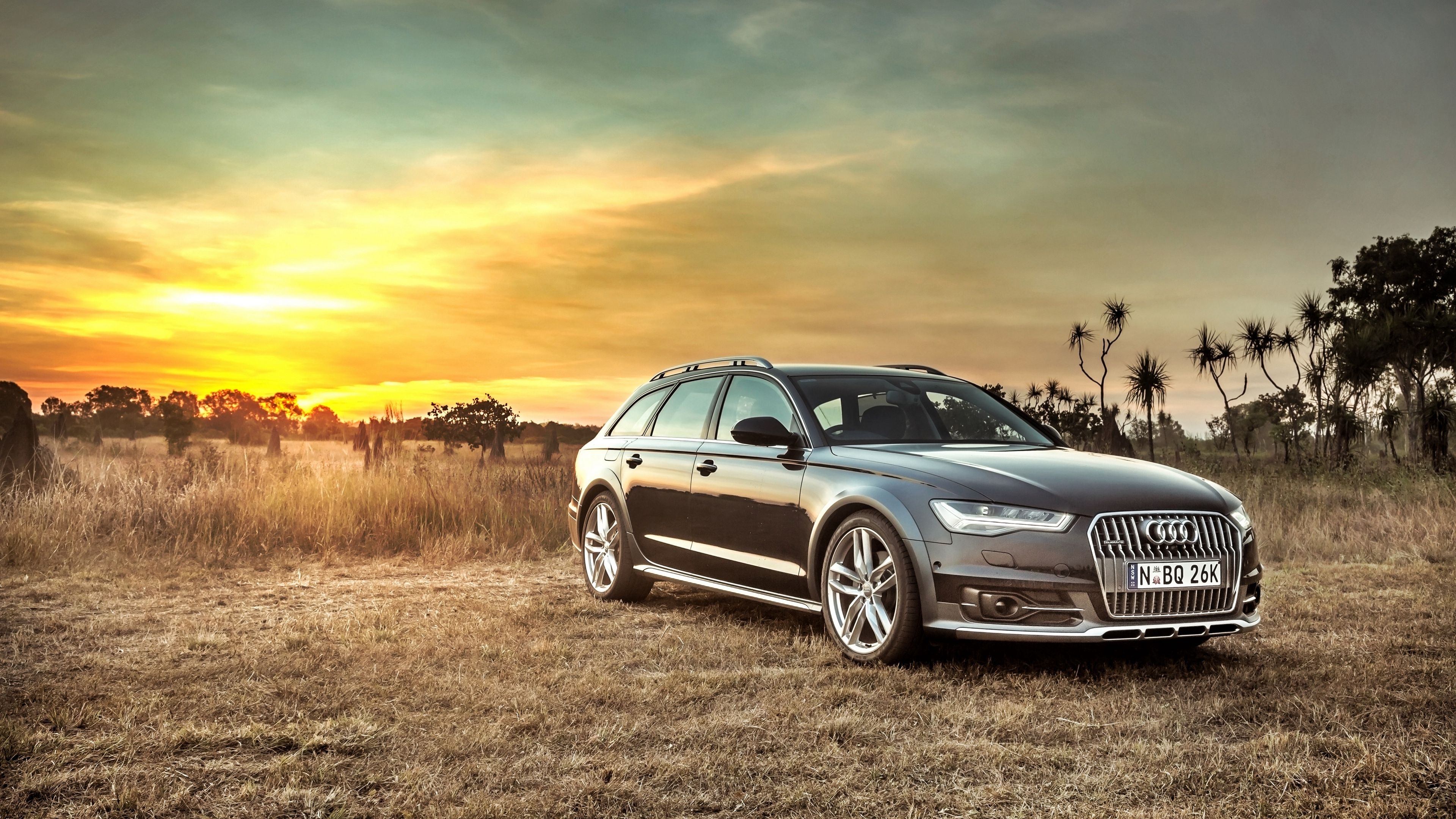 3840x2160 Download wallpaper  audi, a allroad, side view, hdr 4k, Desktop