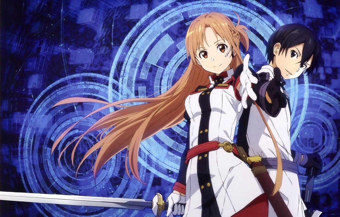 1340x850 Wallpaper sword art online, yuuki asuna, kirigaya kazuto image, Desktop