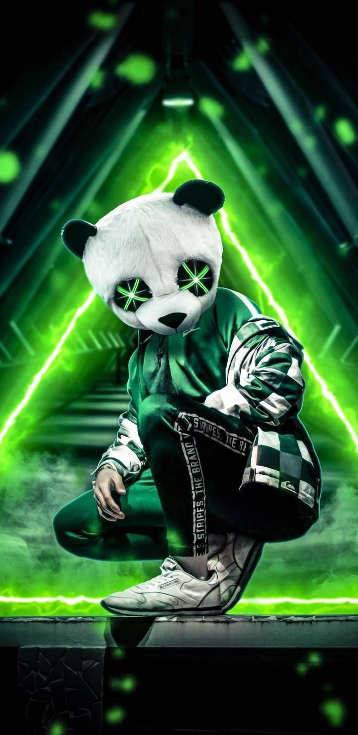 720x1480 Panda Neon iPhone Wallpaper. Panda wallpaper, Cool wallpaper, Phone