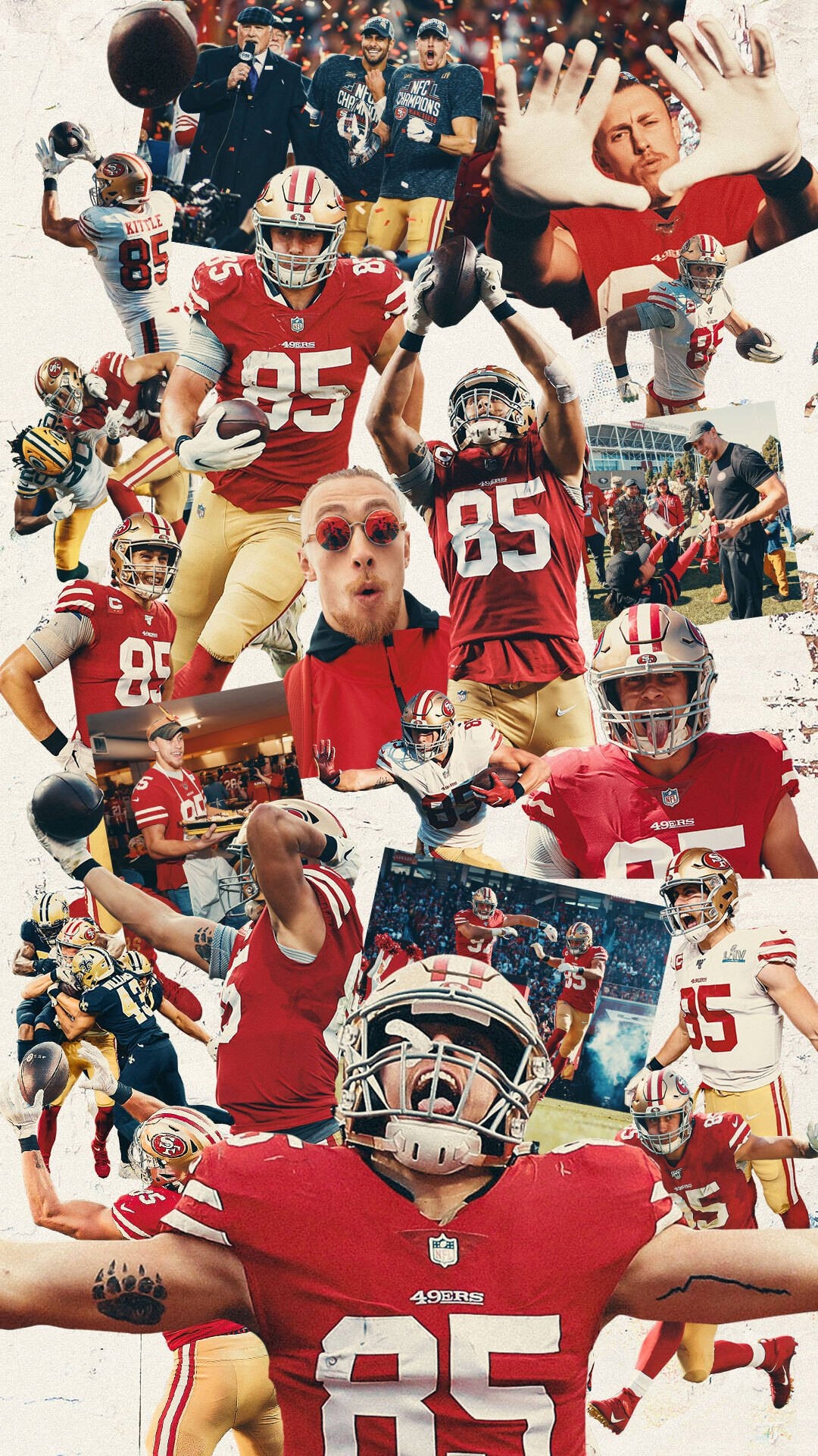 1080x1920 Download George Kittle Photo Montage, Phone