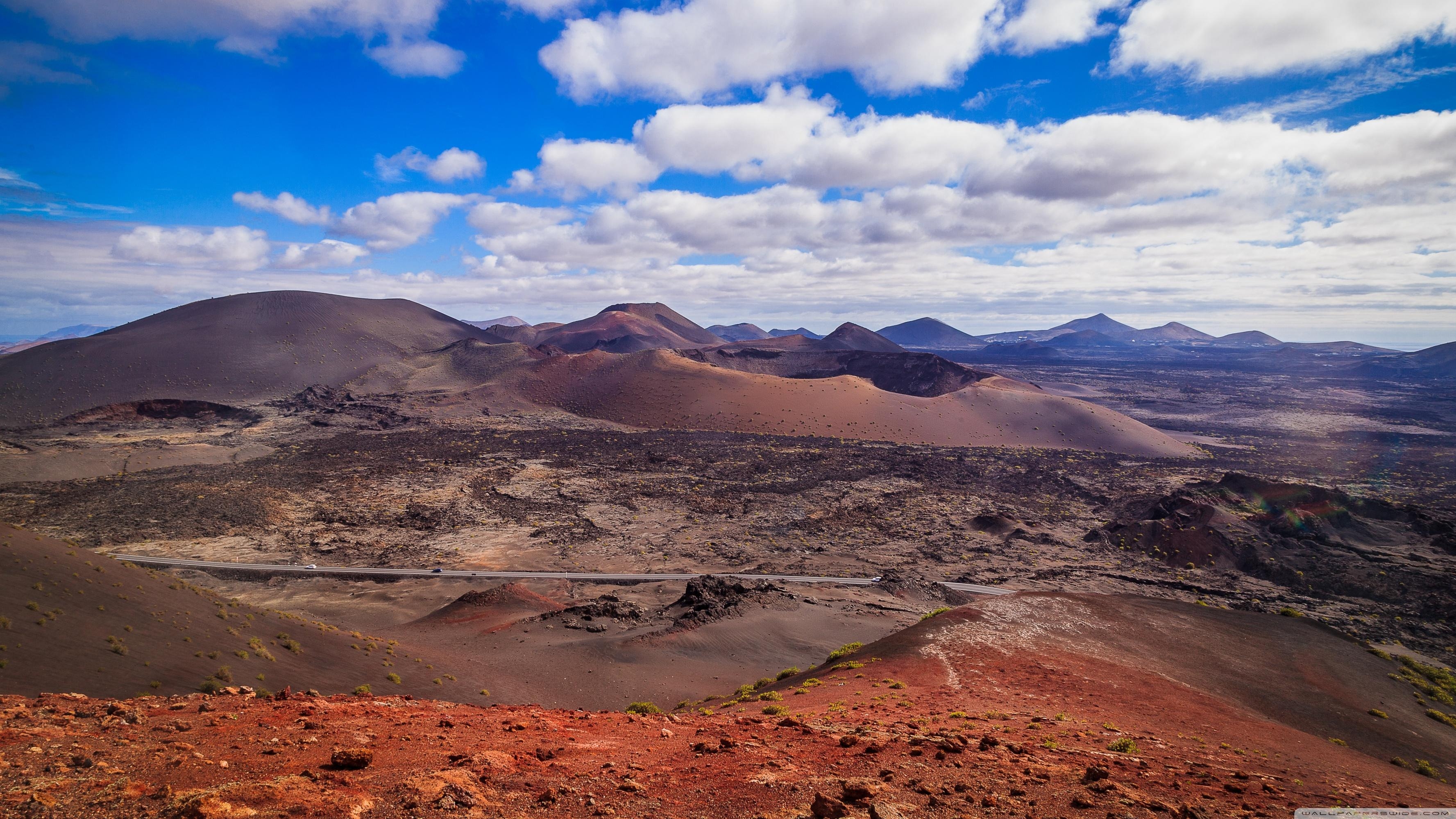 3560x2000 Timanfaya National Park, Island of Lanzarote, Canary Islands ❤ 4K, Desktop