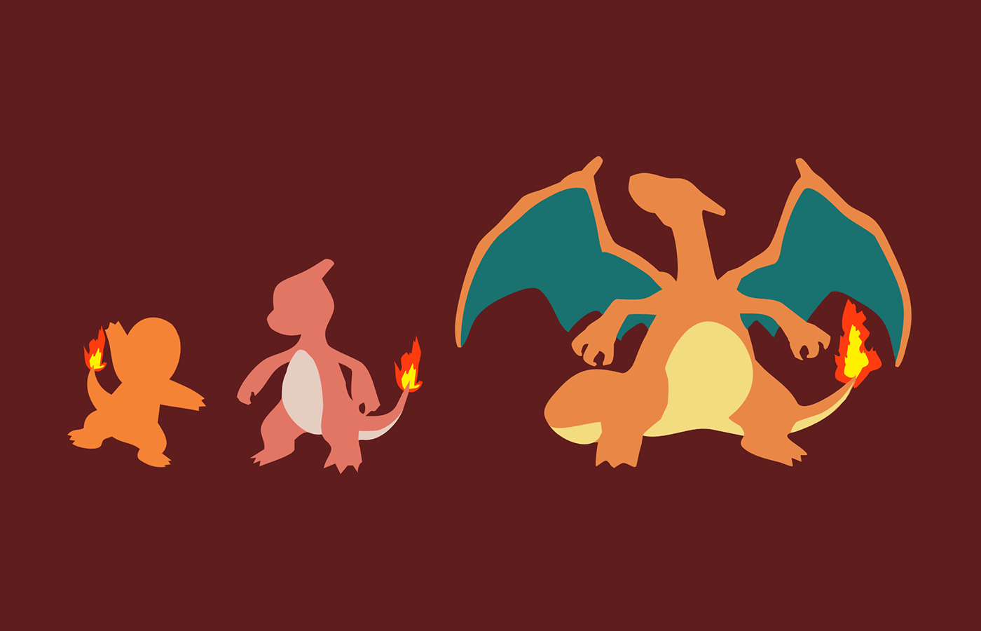 1400x900 I was told you guys would appreciate this. Charmander evolution, Desktop