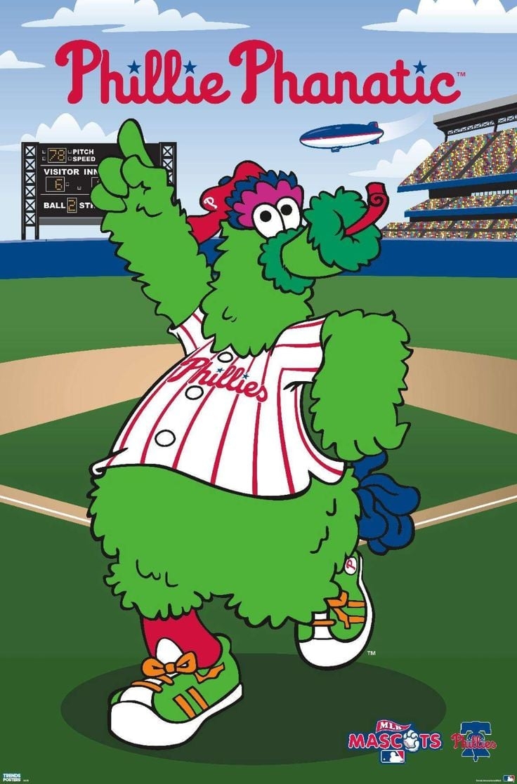 740x1120 MLB Philadelphia Phillies Phanatic Poster. Phillies, Philadelphia phillies, Philadelphia, Phone