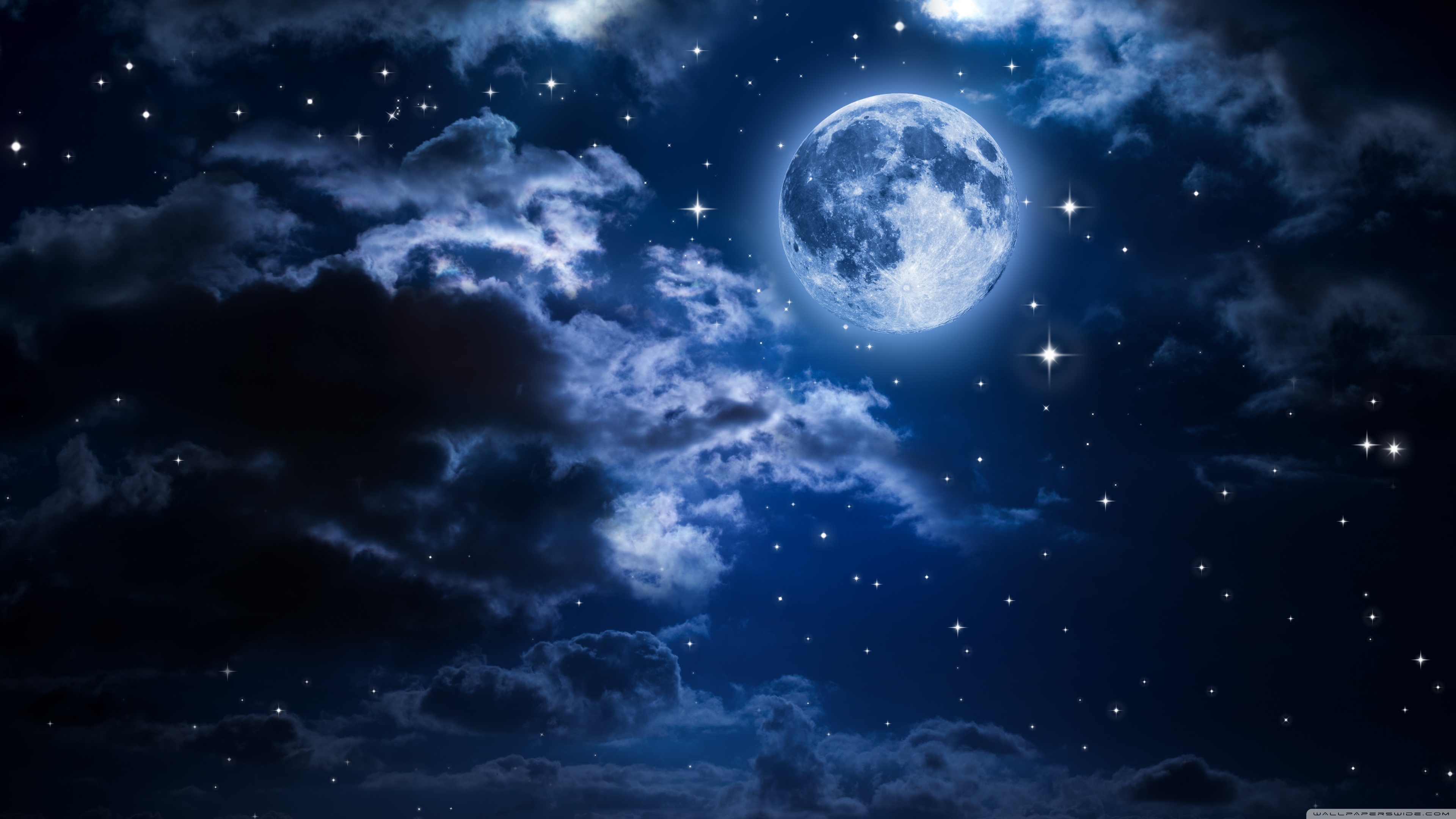 3840x2160 Uhd 16 - Sky Stars Moon Wallpaper, Desktop