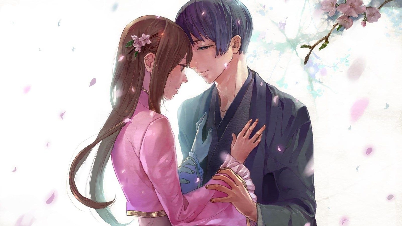 1600x900 Anime Sweet Couple Wallpaper Anime Couple, Desktop