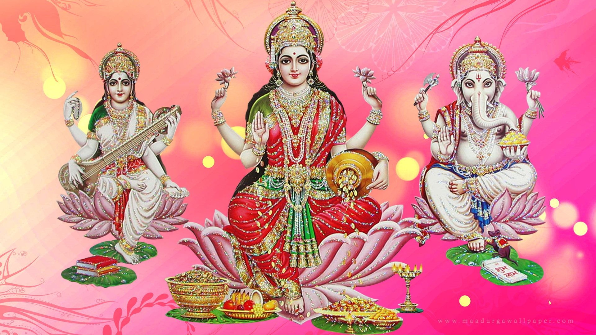 1920x1080 Mata Ji Ka Wallpaper Ganesh Saraswati Full Hd, Download, Desktop