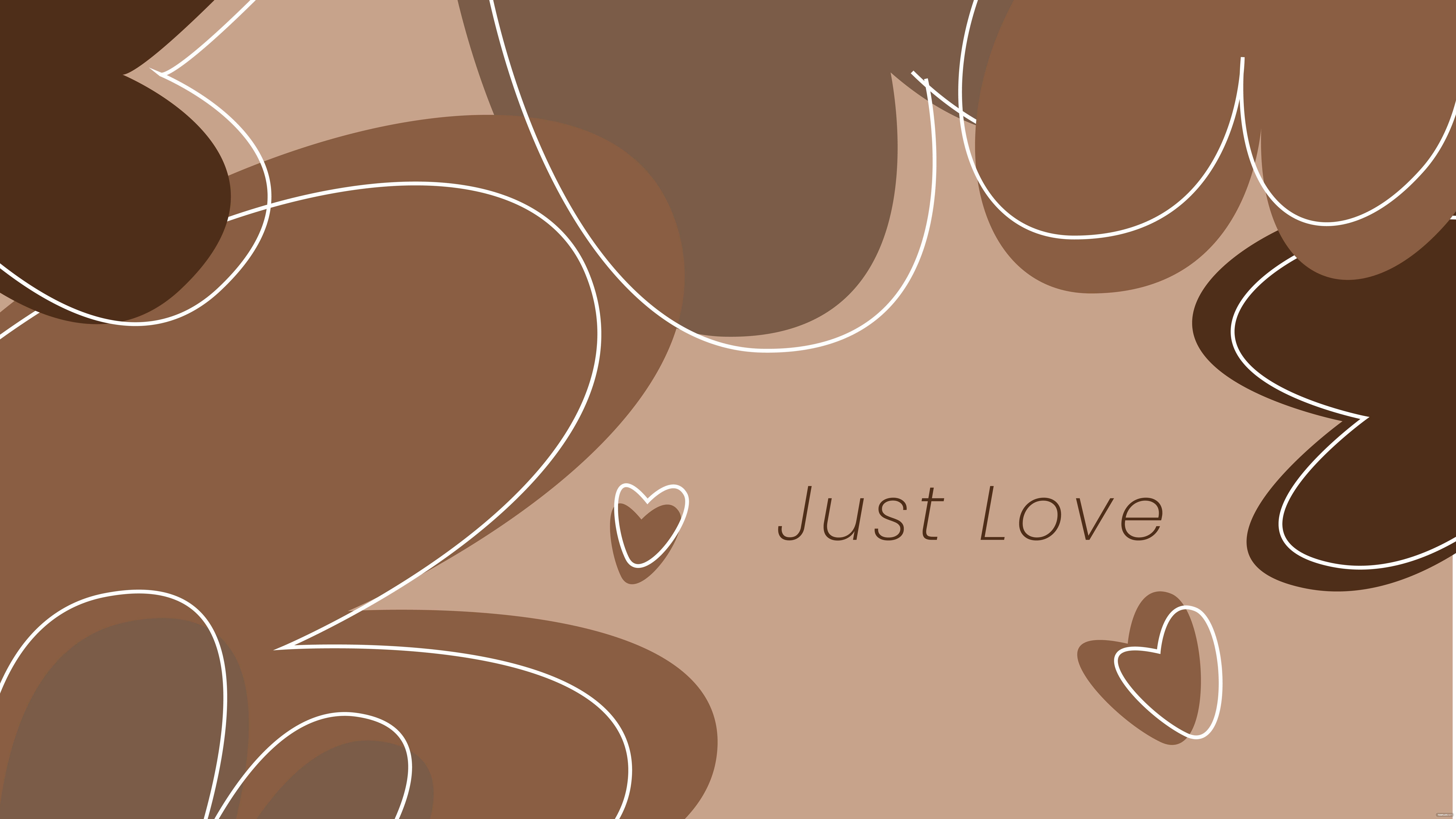 8000x4500 Free Brown Heart Wallpaper, Illustrator, JPG, PNG, SVG, Desktop