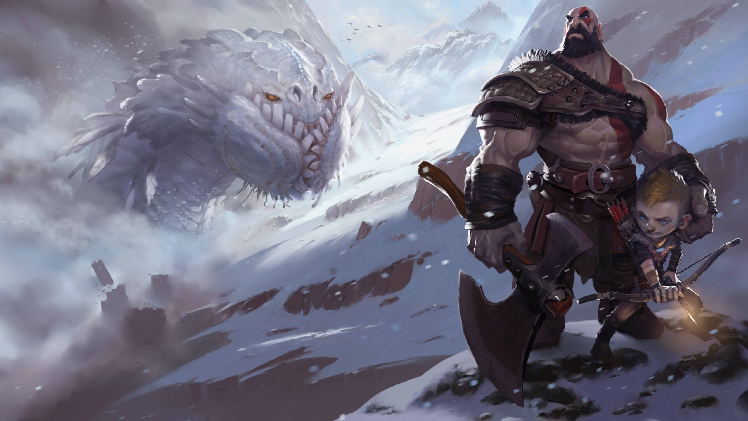 2560x1440 Download God Of War Ragnarok Kratos Wallpaper, Desktop