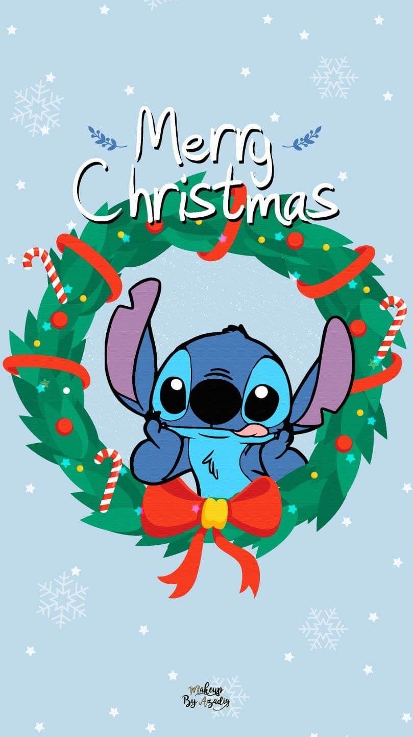 810x1450 Fond Decran Stitch Noel Merry Christmas Disney Samsung, Phone