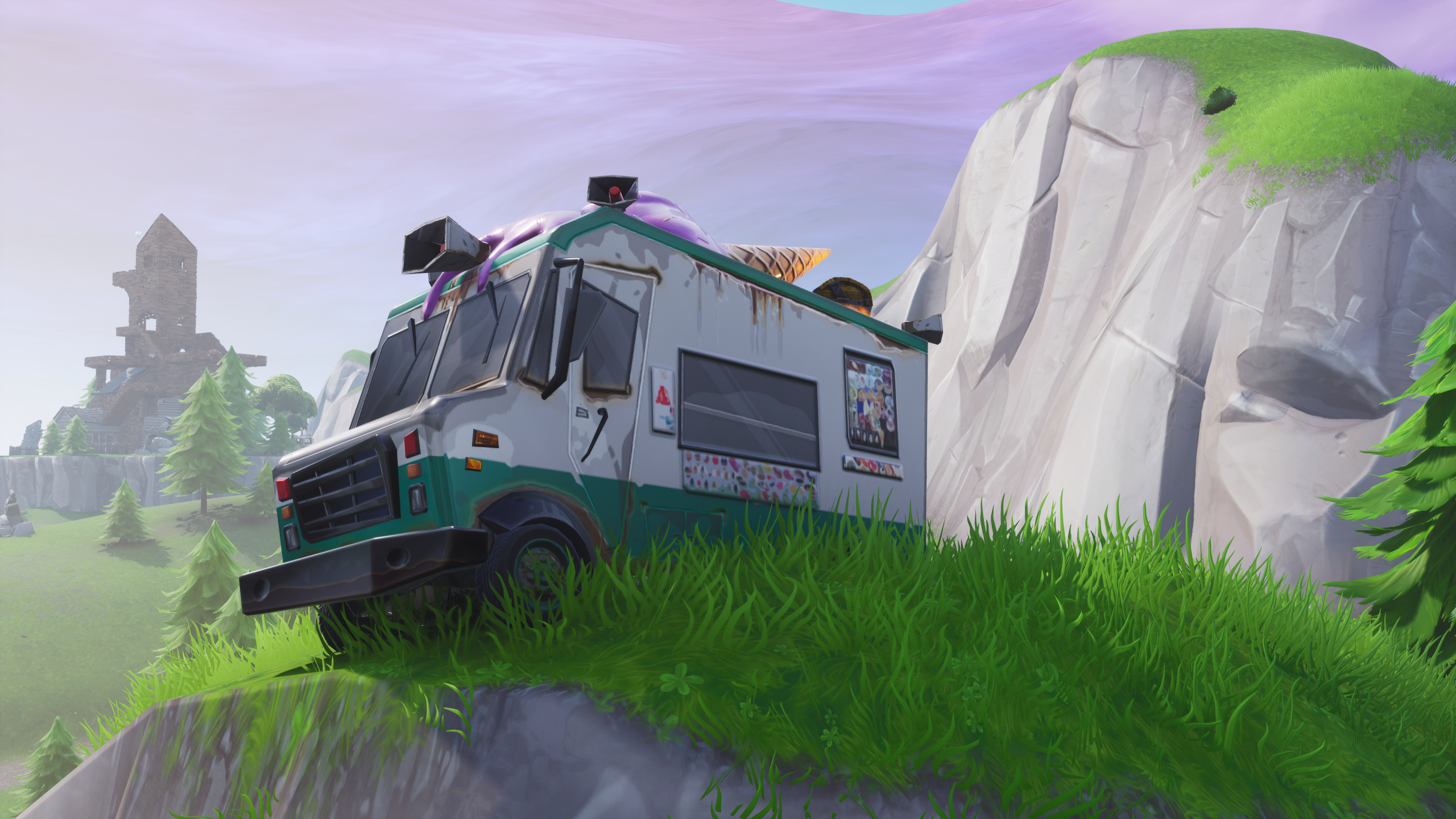 2560x1440 Download  Fortnite, Vehicle, Map, Landscape Wallpaper for iMac 27 inch, Desktop