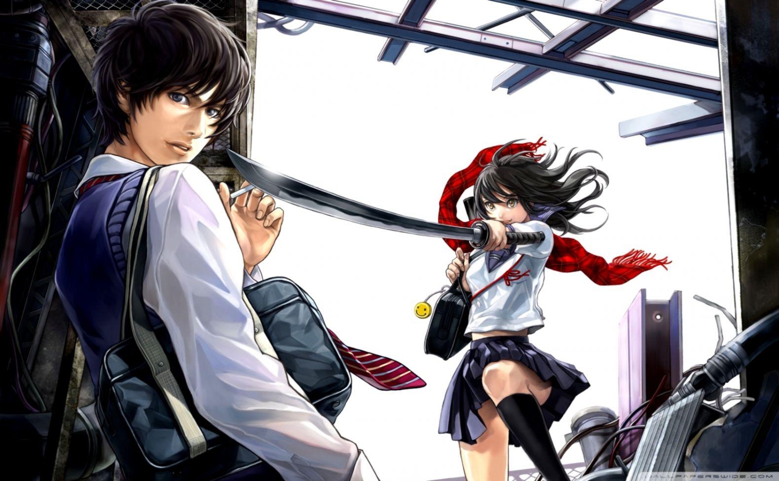 1580x980 Cartoon Wallpaper Girl Boy, Desktop
