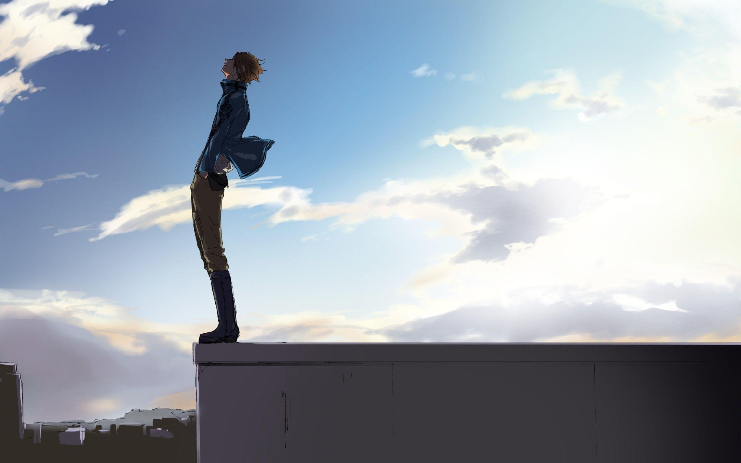 2560x1600 Download  Jin Yuuichi, World Trigger, Edge, Clouds, Sky, Desktop