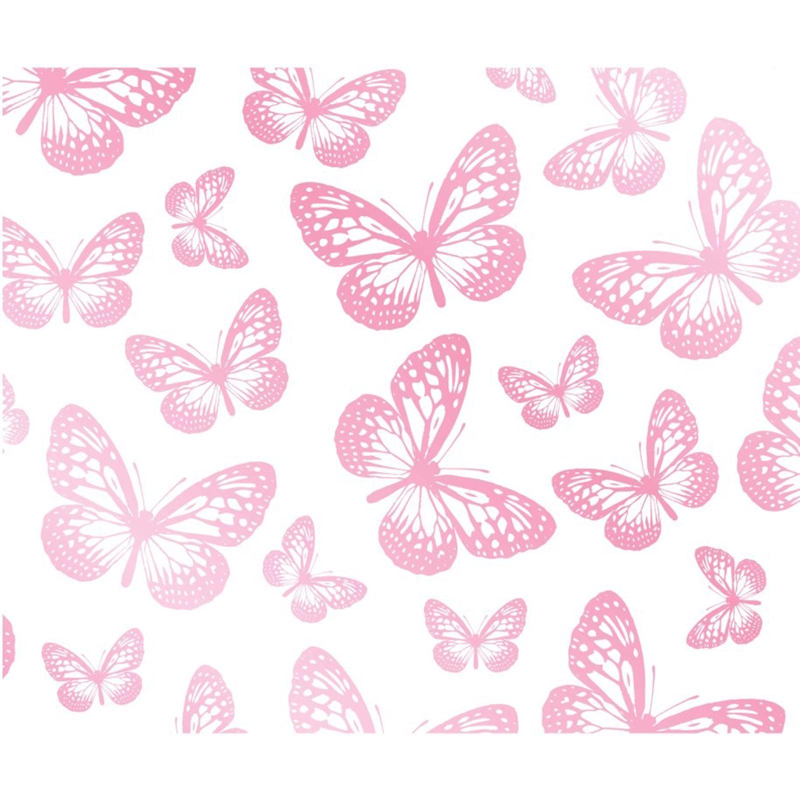 1600x1600 BUTTERFLY WALLPAPER GIRLS BEDROOM DECOR PINK WHITE TEAL PURPLE, Phone