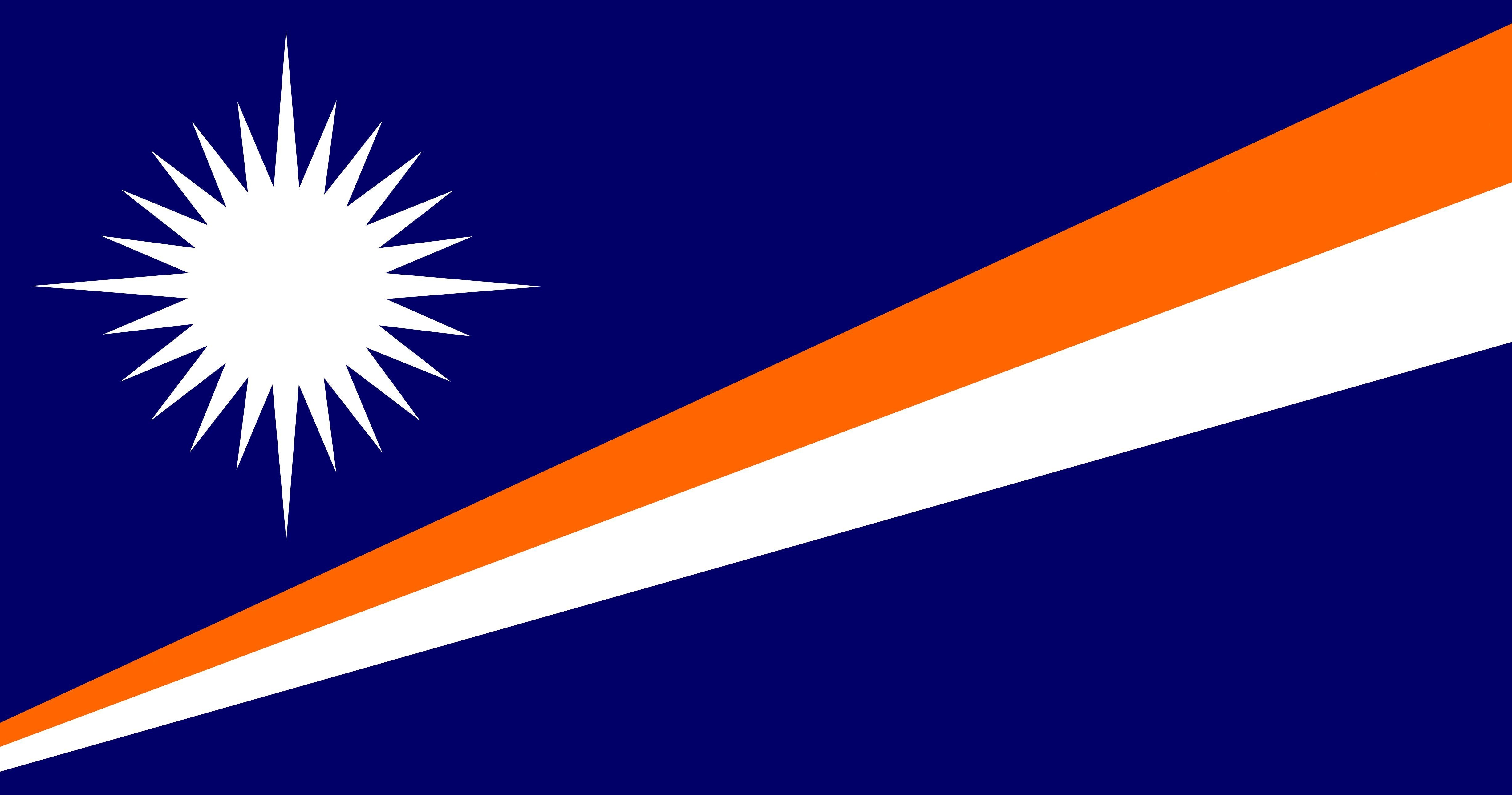 4910x2590 Marshall Islands Flag Stripes, Desktop