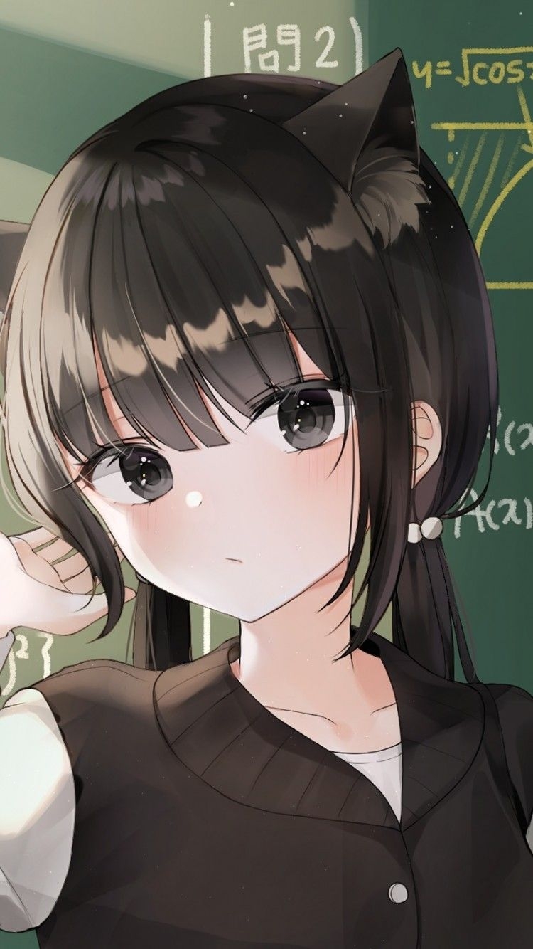 750x1340 Anime Girl Wallpaper Cat.animenimania.blogspot.com, Phone