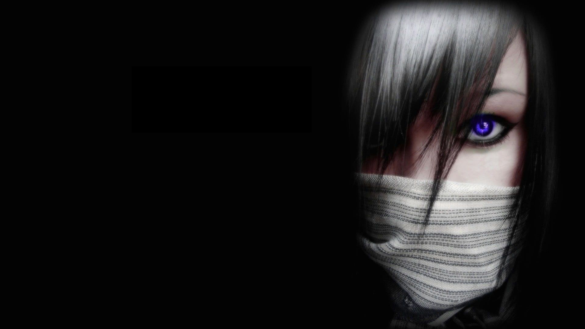 1920x1080 Woman n gray face mask HD wallpaper, Desktop