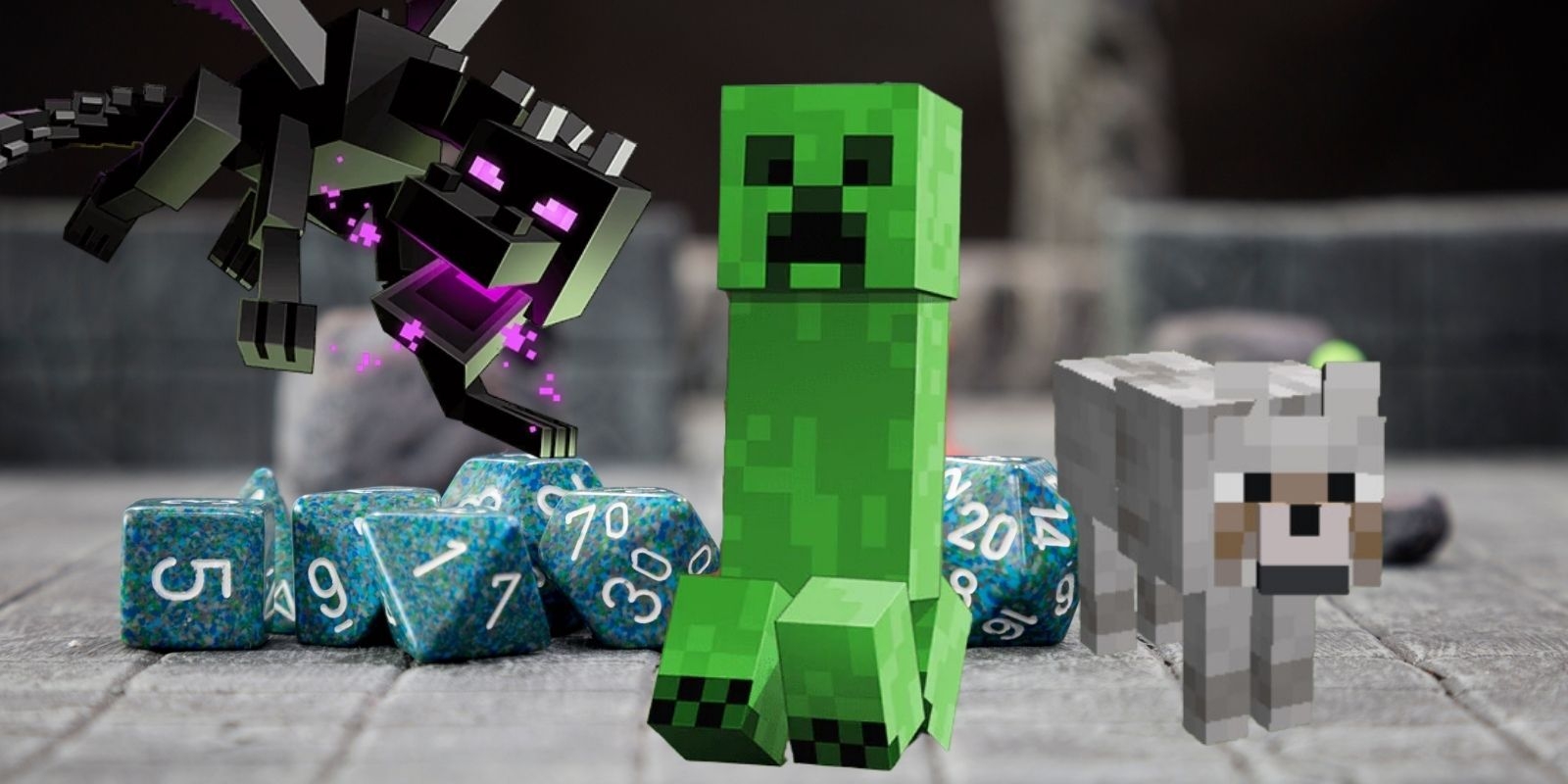 1600x800 5e Minecraft Monsters, Dual Screen