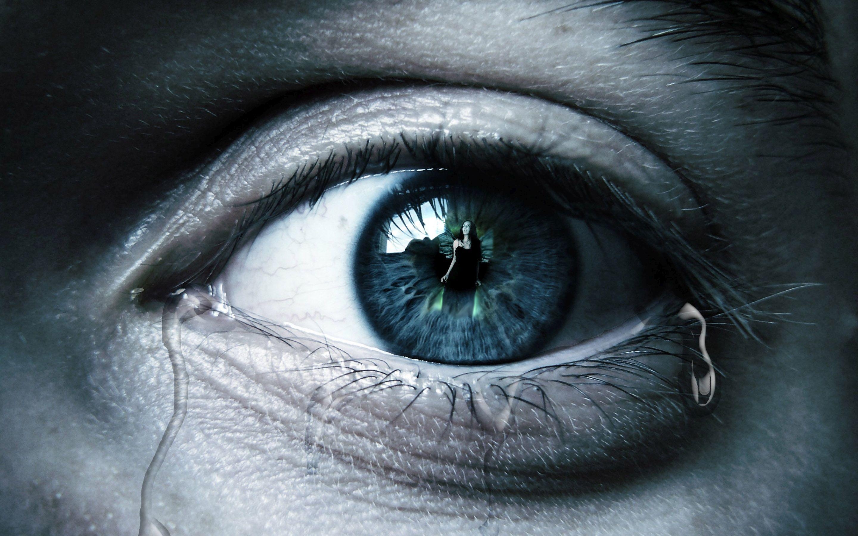 2880x1800 Crying blue eye Wallpaper, Desktop