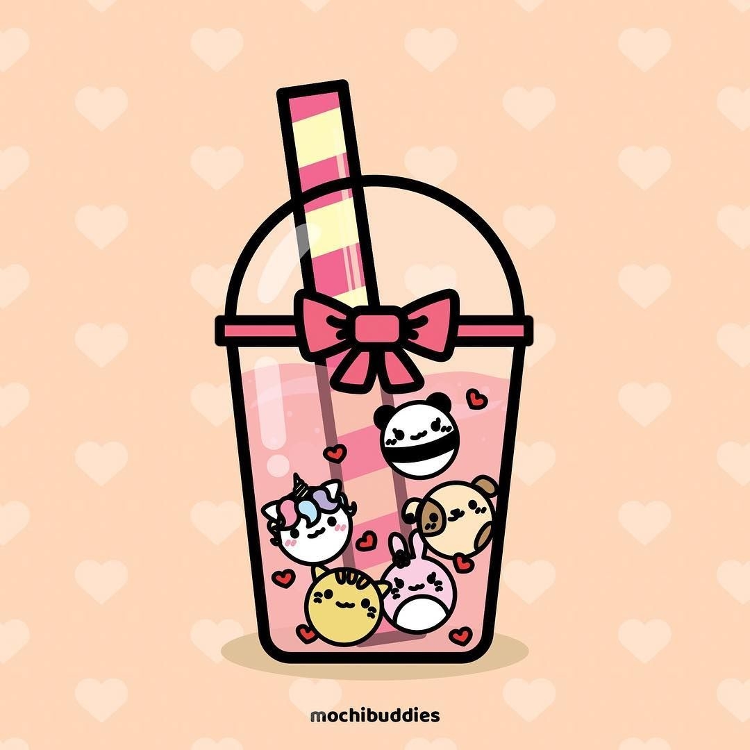 1080x1080 Pink Boba Wallpaper Free Pink Boba Background, Phone