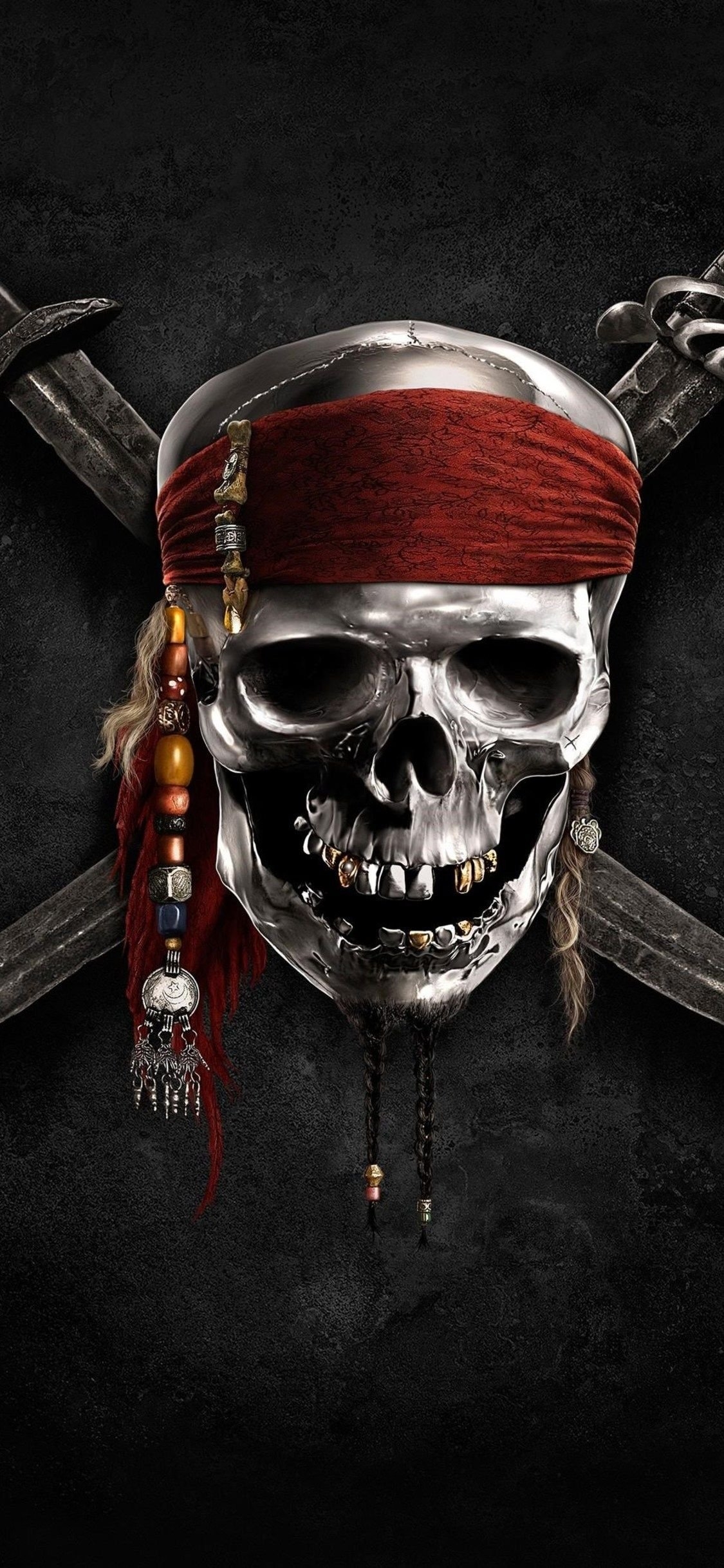 1130x2440 Pirate skeleton Wallpaper Download, Phone