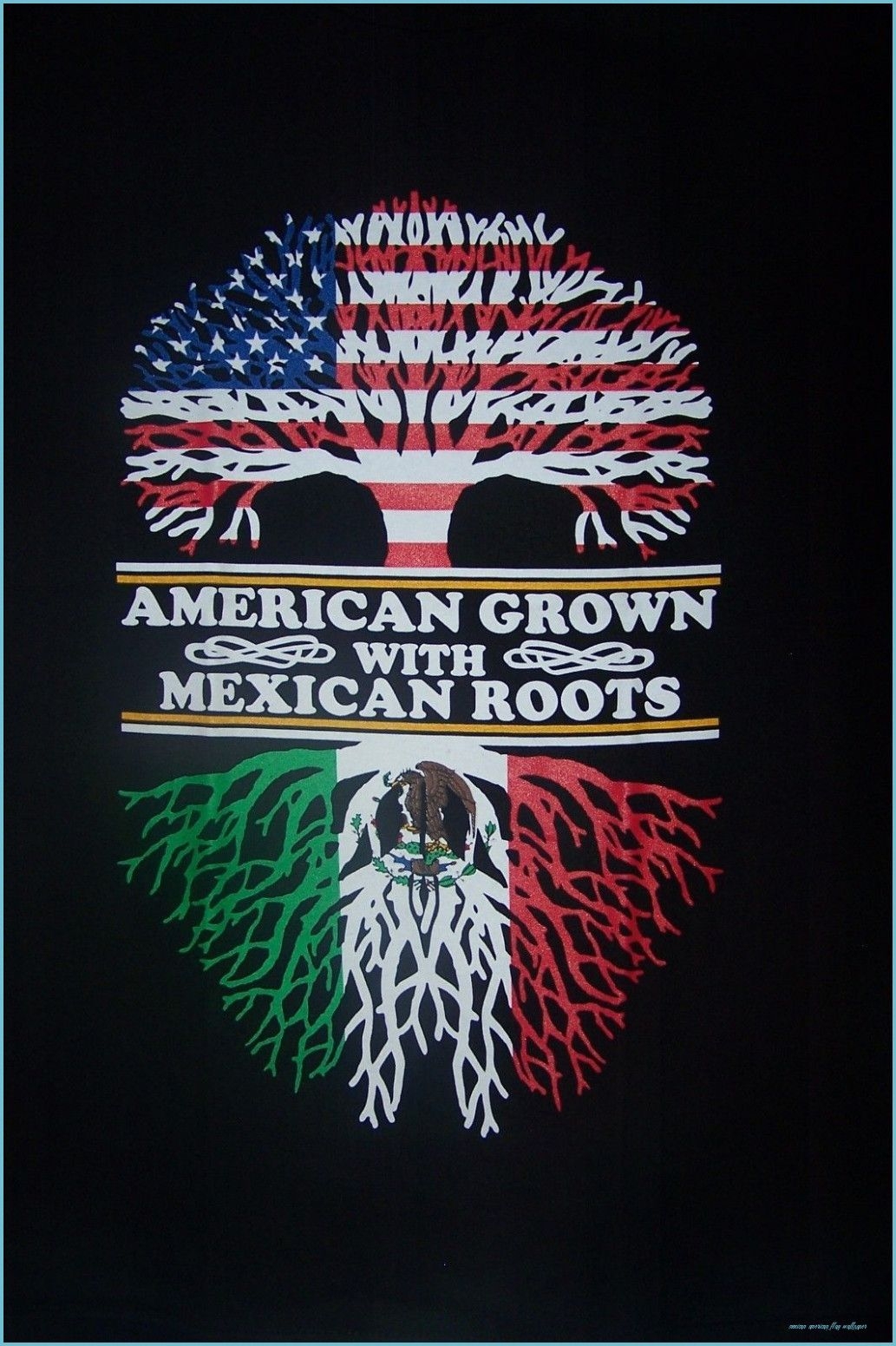 1040x1560 American Grown With Mexican Roots Screen Printed Mexican T Shirts American Flag Wallpaper, Phone