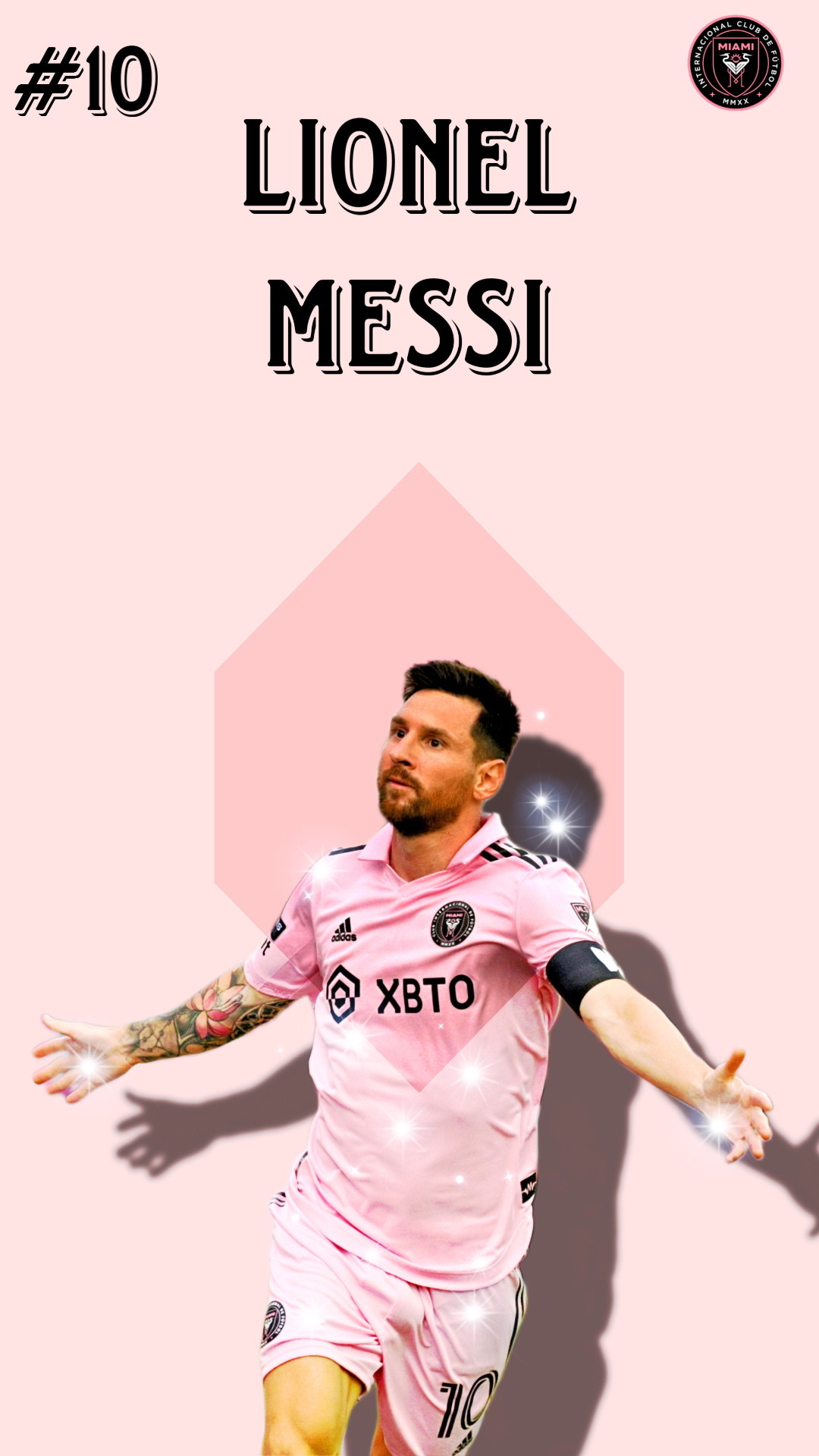 1080x1920 Lionel Messi Inter Miami iPhone Wallpaper HD Home Screen HD 2023, Phone