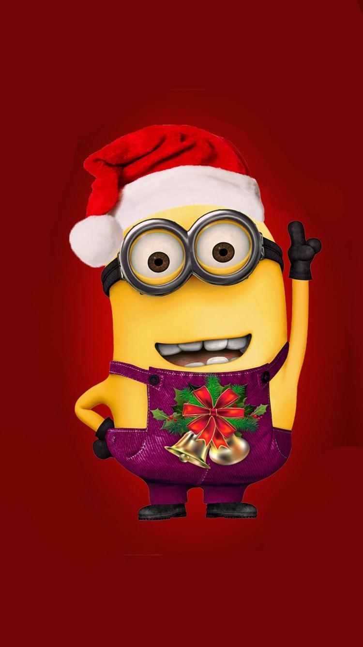 750x1340 Minion Christmas Wallpaper, Phone