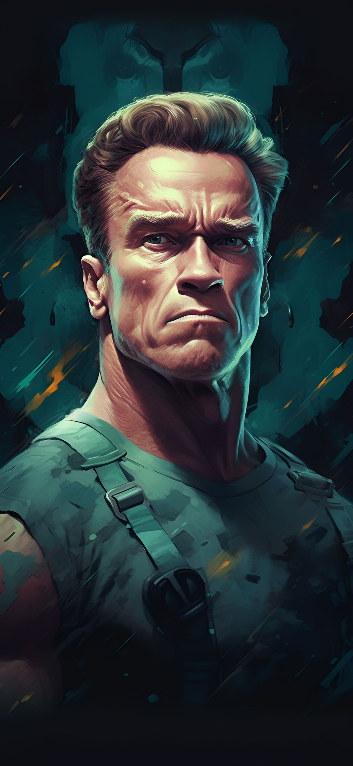 1470x3180 Arnold Schwarzenegger Dark Green, Phone