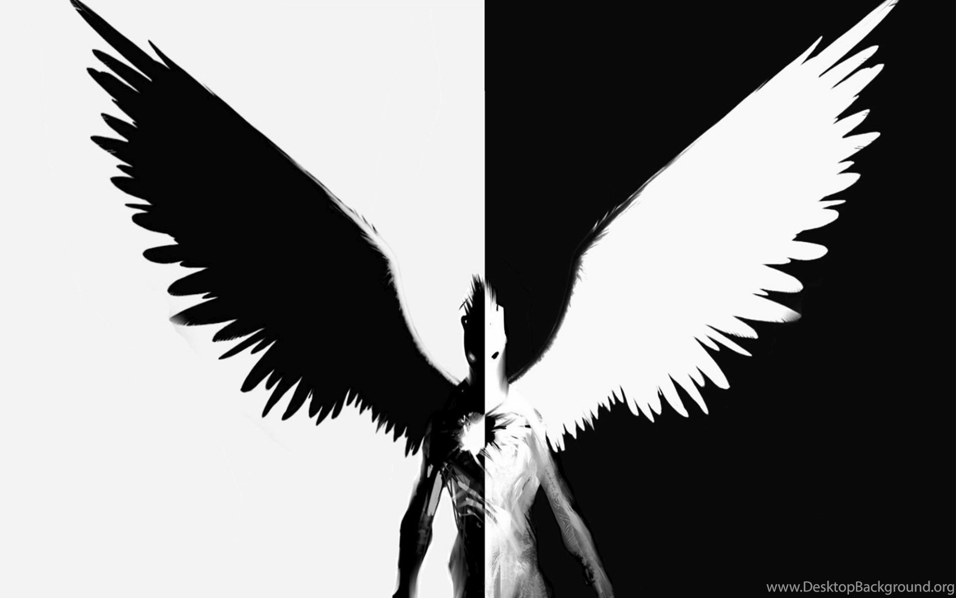 1920x1200 Half Angel, Half Demon Wallpaper 30581 Data Src And White Demon, Desktop