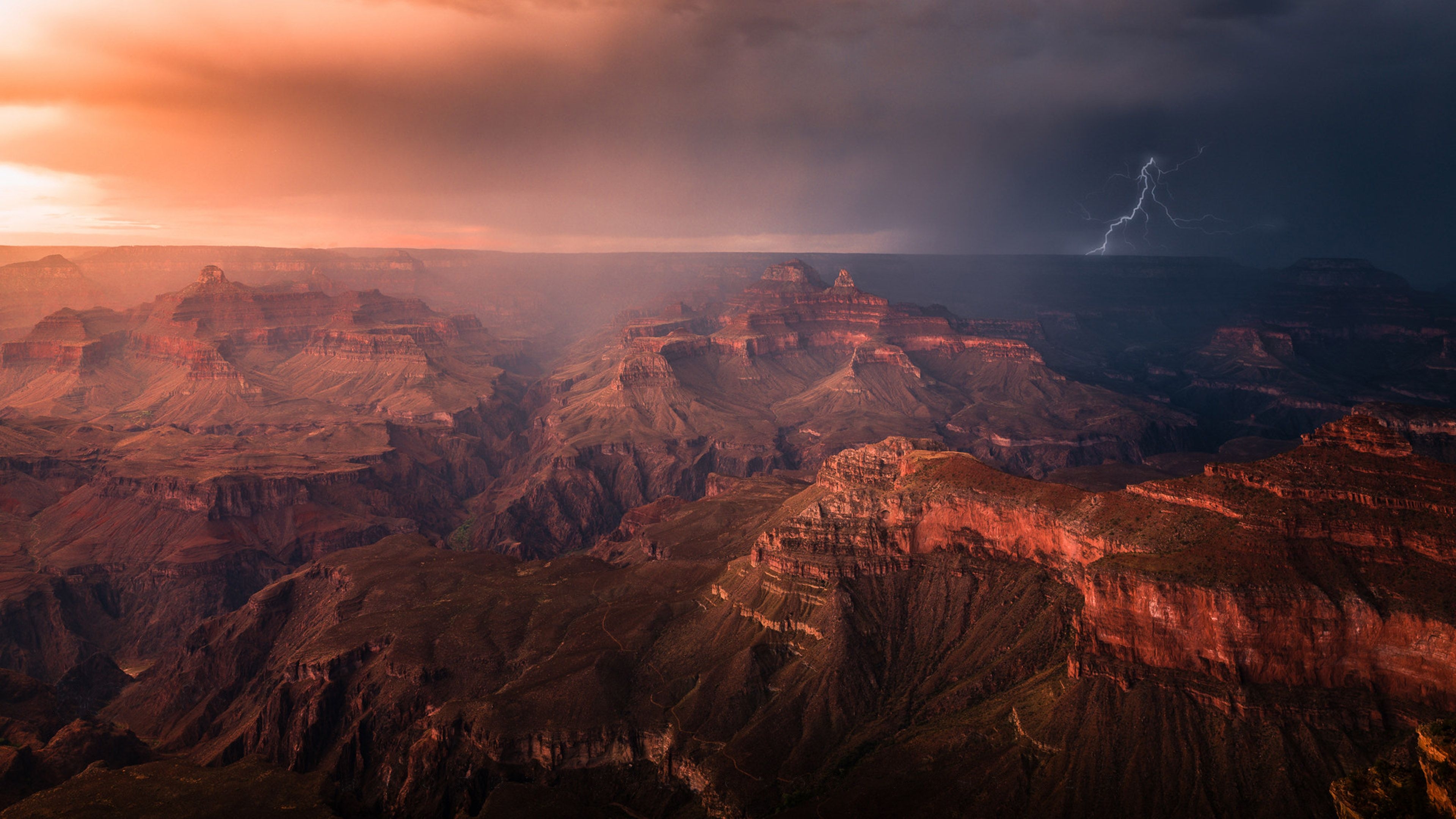 3840x2160 Arizona National Park Grand Canyon Monsoon From Mather Point 4k Ultra HD Desktop Wallpaper For Computers Laptop Tablet And Mobile Phones , Wallpaper13.com, Desktop