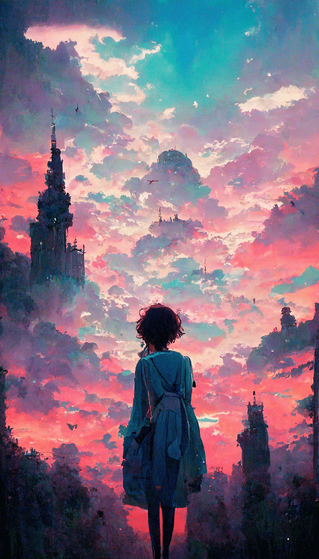 1030x1800 Anime Aesthetic Wallpaper for iPhone, Phone