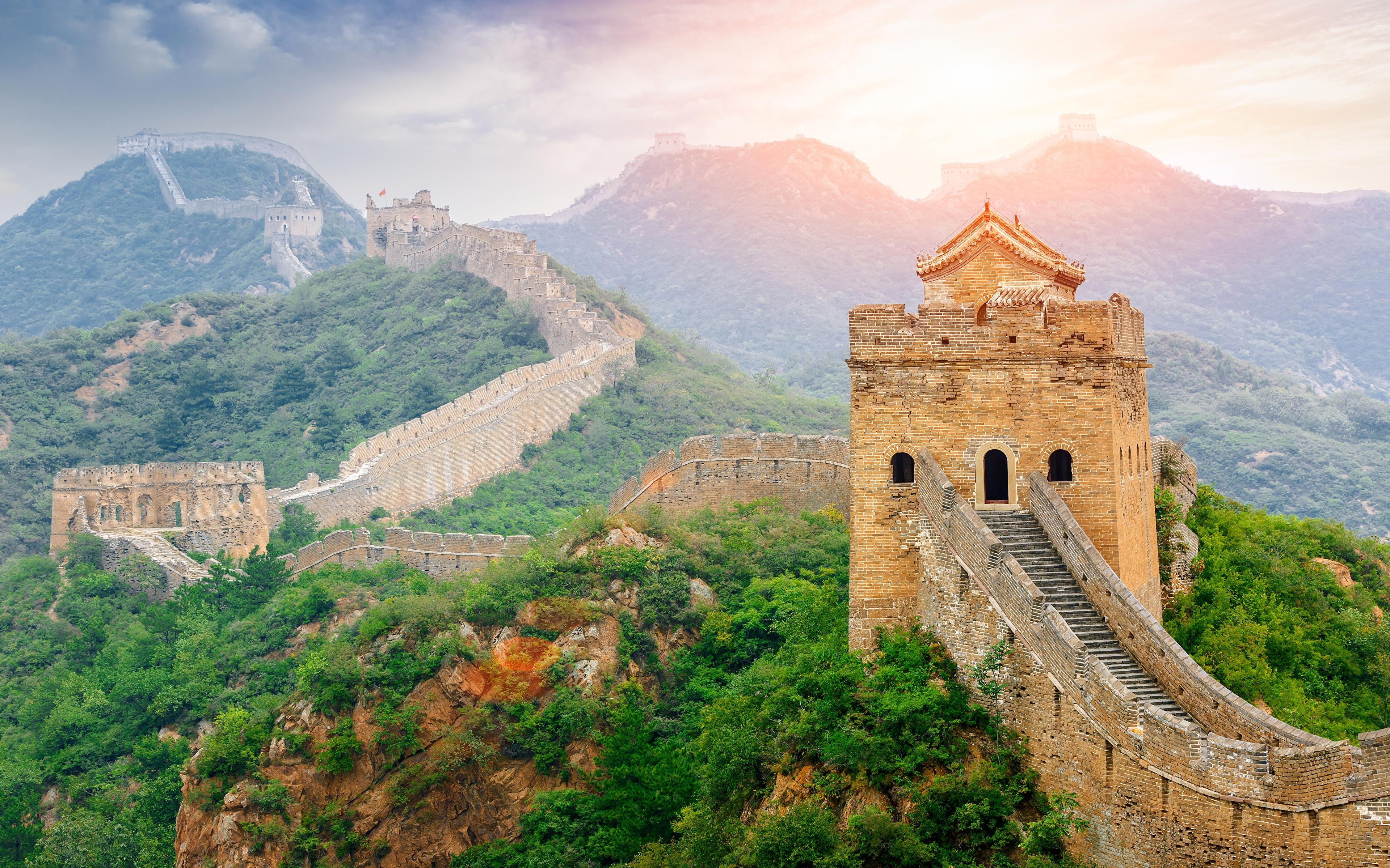 3840x2400 Wallpaper China Nature Mountains The Great Wall of China, Desktop