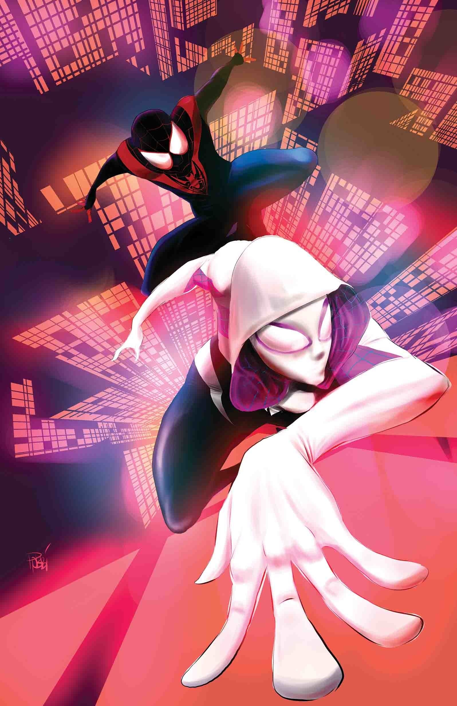 1600x2470 Wallpaper Spiderman Y Spider Gwen, Phone