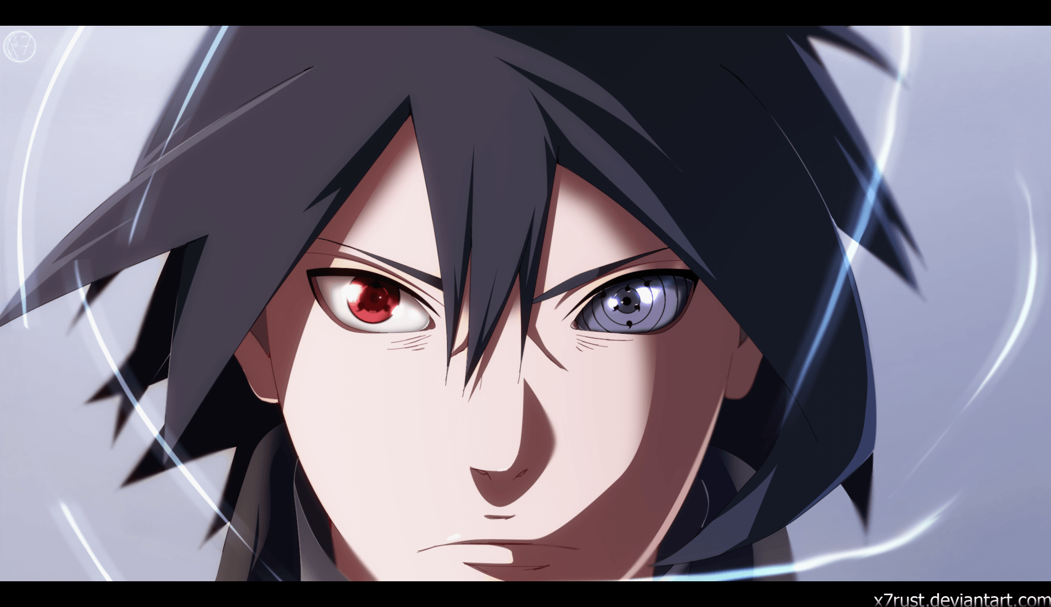 2050x1180 Sasuke (Rinnegan and Sharingan) HD Wallpaper. Background Image, Desktop