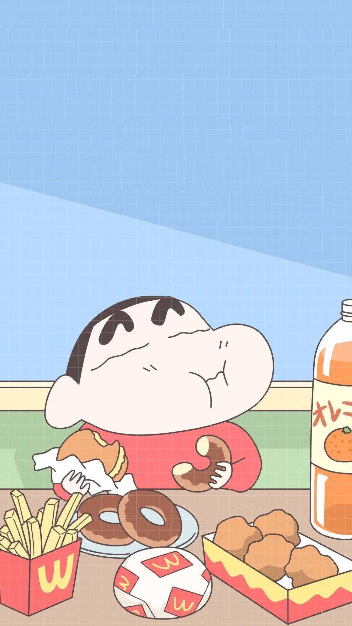 1200x2130 Download Munching Fast Food Shin Chan iPhone Wallpaper, Phone