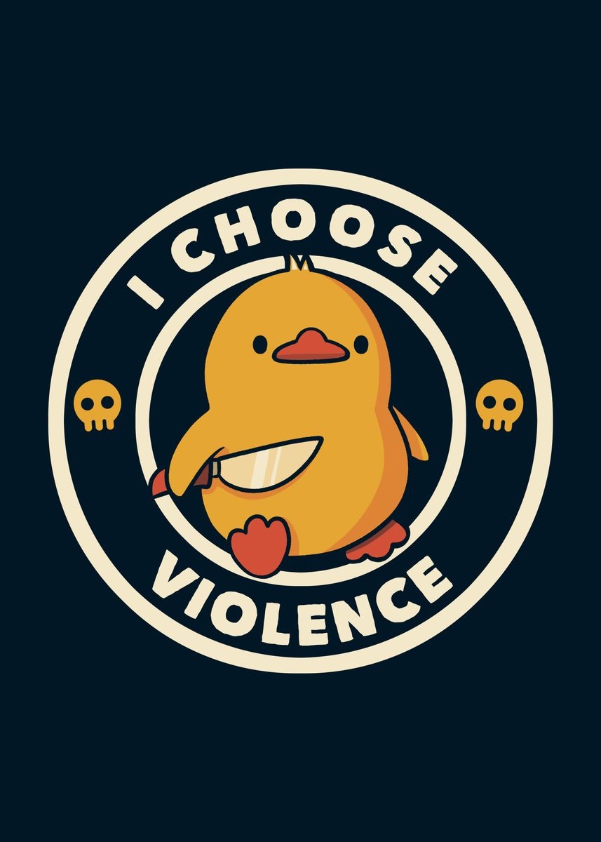 860x1200 Violence Funny Duck' Poster, Phone