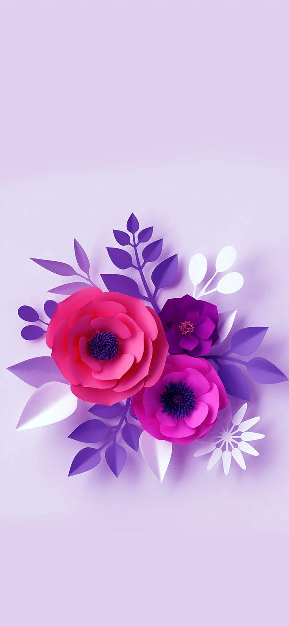 1130x2440 iPhone 11 Purple Flower Wallpaper, Phone