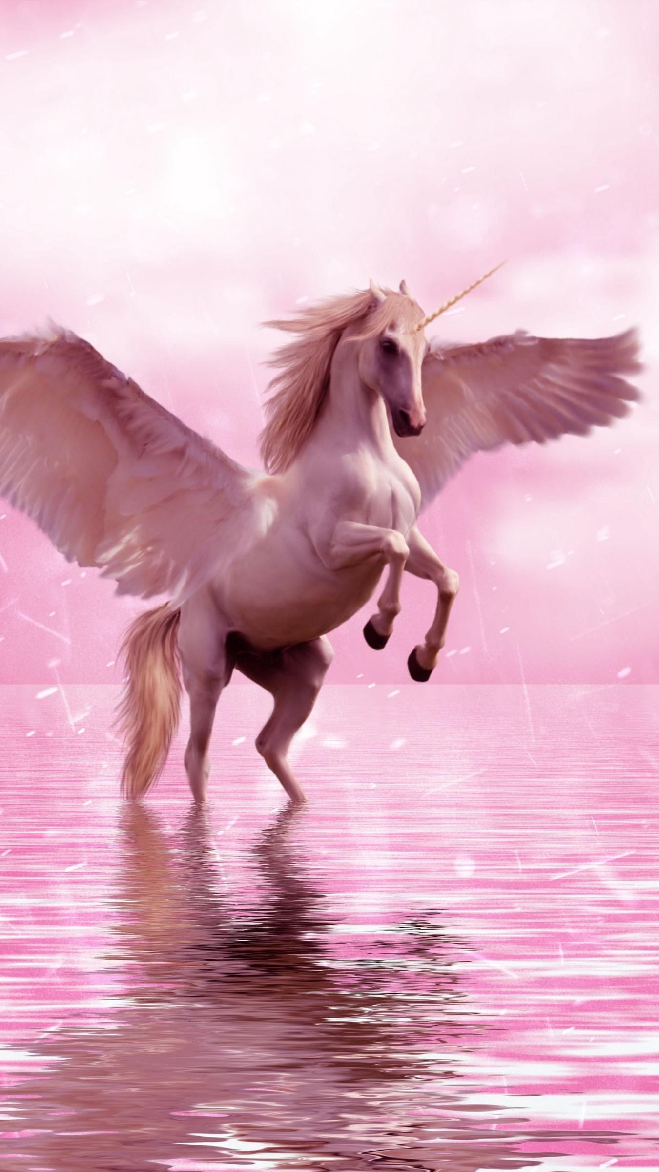 1350x2400 Download wallpaper  unicorn, wings, horse, fantasy, Phone