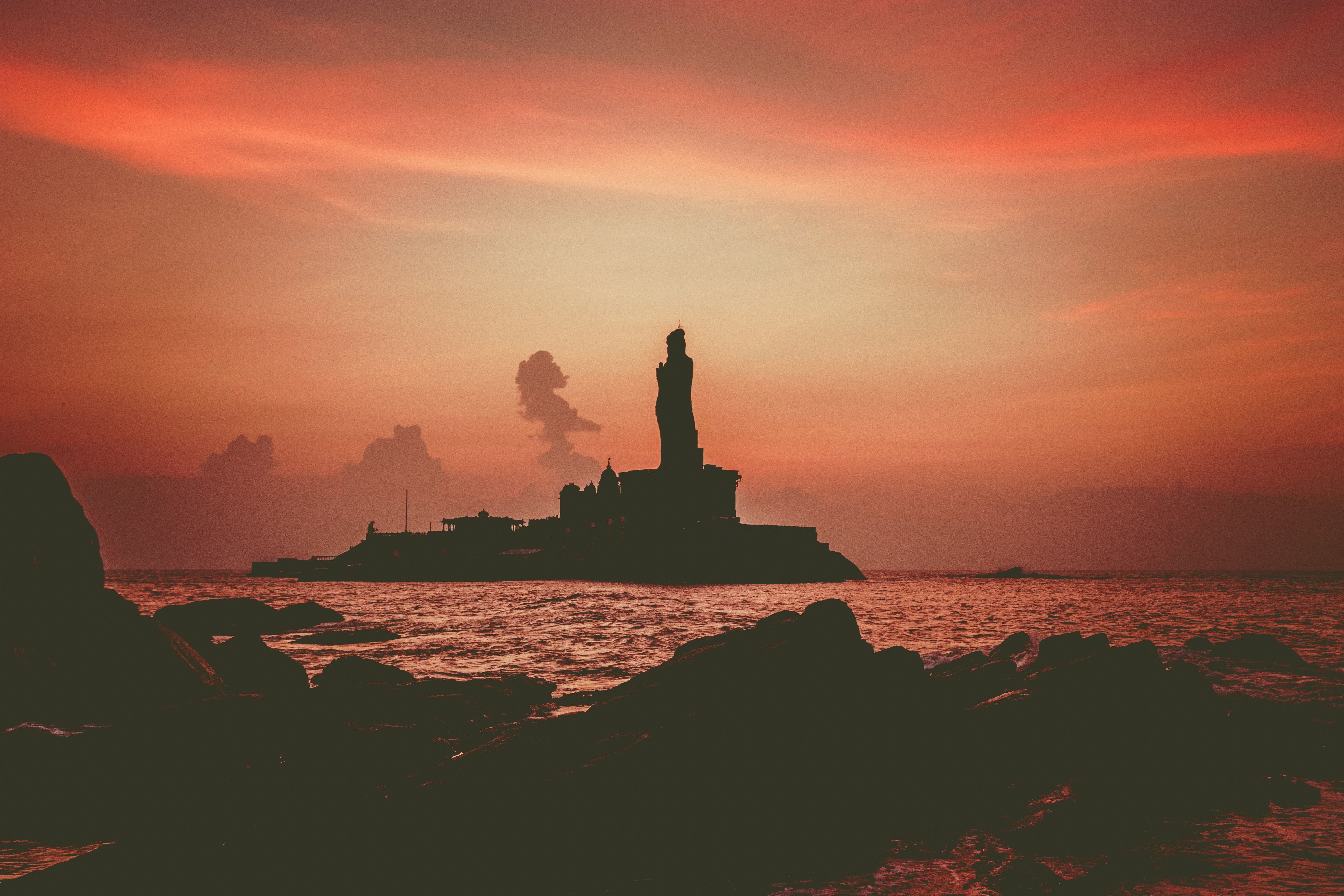 6000x4000 Free of cloud, kanyakumari, statue, Desktop