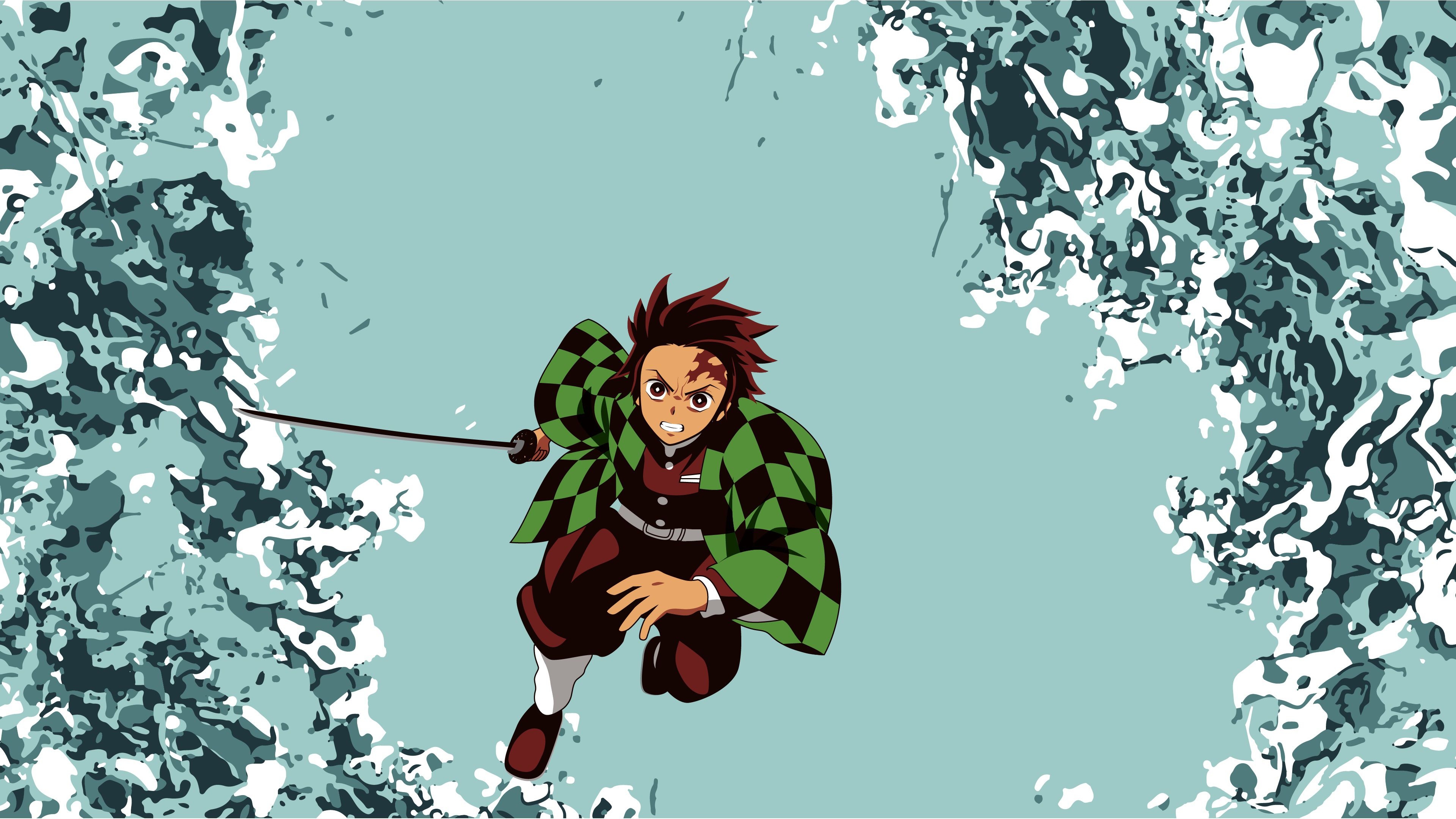 3840x2160 Demon Slayer Tanjiro Kamado Running With Sword 4K HD Anime Wallpaper, Desktop