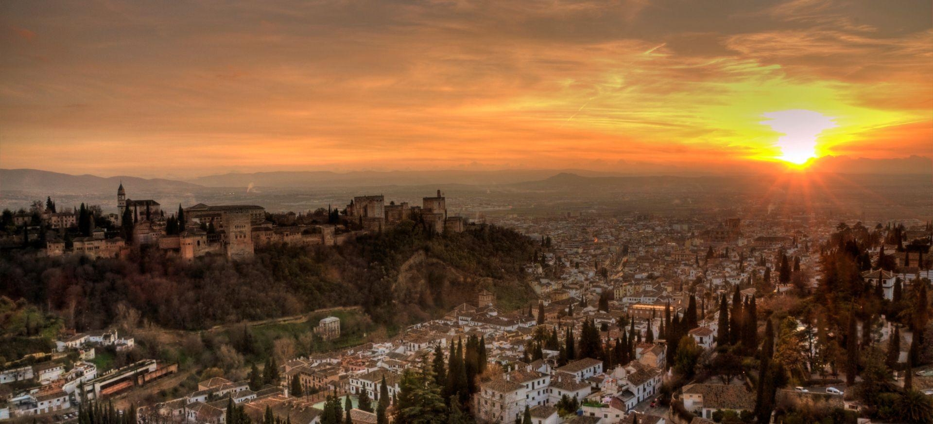 1920x880 Granada, Spain La Alhambra. Places to Go. Granada, Dual Screen